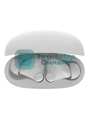 Наушники TWS Tecno Buds 4 белый, вкладыши, Bluetooth, до 6 ч
