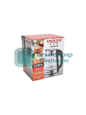 Чайник электрический DELTA LUX DE-1004 стекло