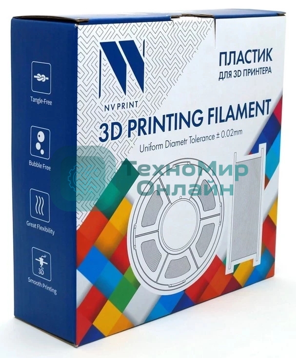 Филамент NVPrint PETG Matte Green для 3D печати диаметр 1.75мм длина 330 метров масса 1 кг