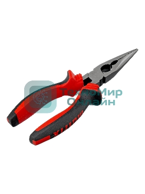 Длинногубцы прямые Matrix, 160 мм, хром-ванадий, двухкомпонентные рукоятки