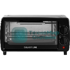 Мини-печь Galaxy Line GL 2625, черный, 8 л, 1000 Вт, таймер на 60 минут, индикатор работы, автоотключение