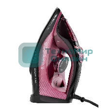 Утюг Galaxy Line GL 6132, розовый с черным, паровой, 2800 Вт, керамическое покрытие EasyGlide, функции: самоочистка, антикапля, антинакипь, указатель максимального уровня воды, индикатор нагрева, вертикальное отпаривание, паровой удар, регулировка подачи пара, защита от перегрева, резервуар для воды 320 мл, подача пара до 60 г/мин, паровой удар до 200 г/мин
