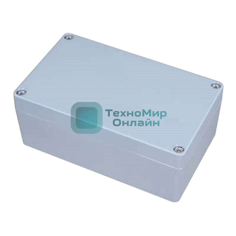 Корпус ACD XG387 Metal case IP65, 200x120x80мм, металлический, 3 отверстия (28 + 28 + 23мм) с резиновыми заглушками, серебристый, совместим с Raspberry Pi 3B, 3B+, 4, Orange Pi