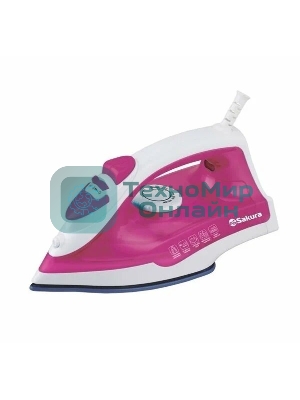 Утюг Sakura SA-3063NP 1800 Вт тефлон. подошва, пар. увлажнение, самоочист.