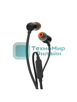 Проводные наушники JBL Tune 110 черный, внутриканальные, Jack 3.5 мм