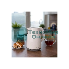 Чайник электрический Scarlett SC-EK18P49 1.7 л, 2200 Вт, белый/серый (корпус: пластик)