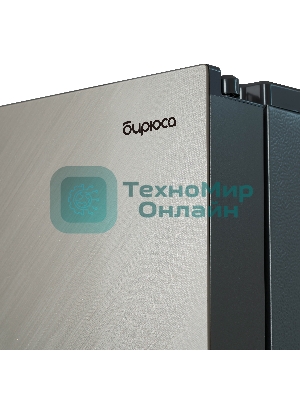 Холодильник Бирюса CD 496 TGG текстурированное бежевое стекло трехкамерный 334/162л морозилка снизу, No Frost, Side by Side