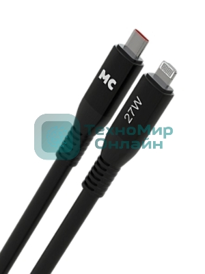 Дата-кабель MORE CHOICE (4620202554581) K83ia 2м USB 3.0A PD 27W для Lightning ng 8-pin -2 м, черный
