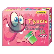 Гуашь Silwerhof Монстрики, 12 цветов, баночка, 20 мл, картонная коробка