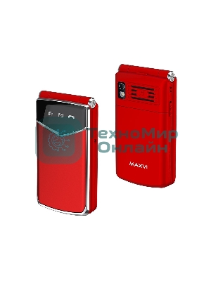 Мобильный телефон Maxvi E11 красный/серебристый