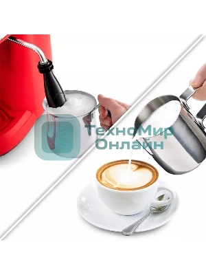 Кофеварка капельная Kitfort КТ-760-1 красный/черный, молотый кофе, 240мл, 800Вт, 3,5 бар