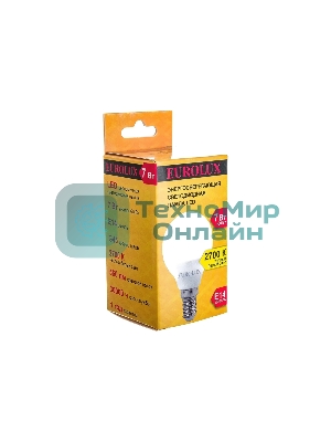 Лампа светодиодная EUROLUX LL-E-G45-7W-230-2,7K-E14