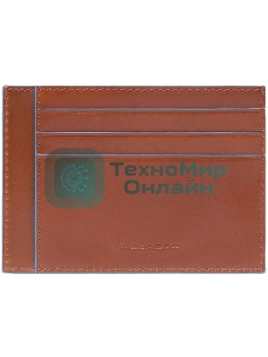 Картхолдер Piquadro Blue Square PP2762B2R/M каштановый, натуральная кожа