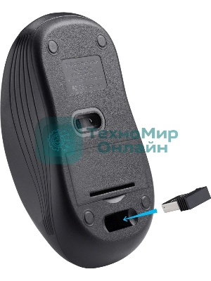 Мышь беспроводная Defender Bit MB-205 черный, 1200 dpi, радиоканал, USB, кнопки - 3