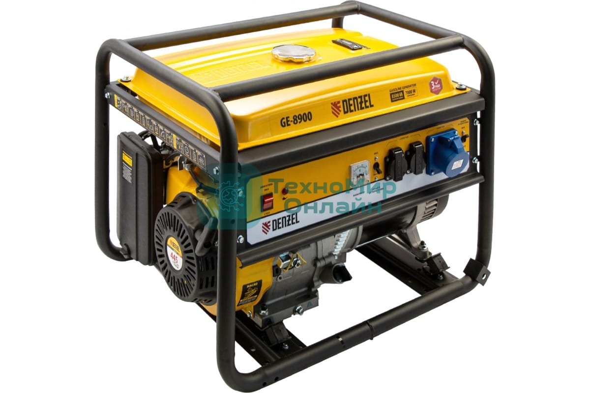 Электрогенератор бензиновый Denzel GE 8900, 8.5 кВт, 99 дБ, 86 кг