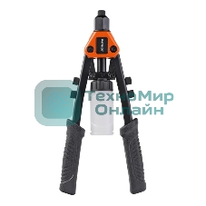 Заклепочник PATRIOT RDP 280, двуручный, компактный, контейнер, заклепки (по 15шт х 2,4-3,2-4,0-4,8 мм)