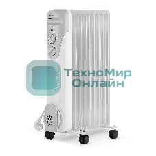 Масляный обогреватель Vitek VT-1709 W (9 секций) белый, 2000 Вт, 20 м2, термостат