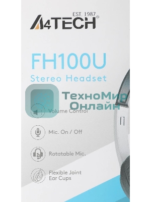 Гарнитура A4Tech Fstyler FH100U белый/черный, проводная