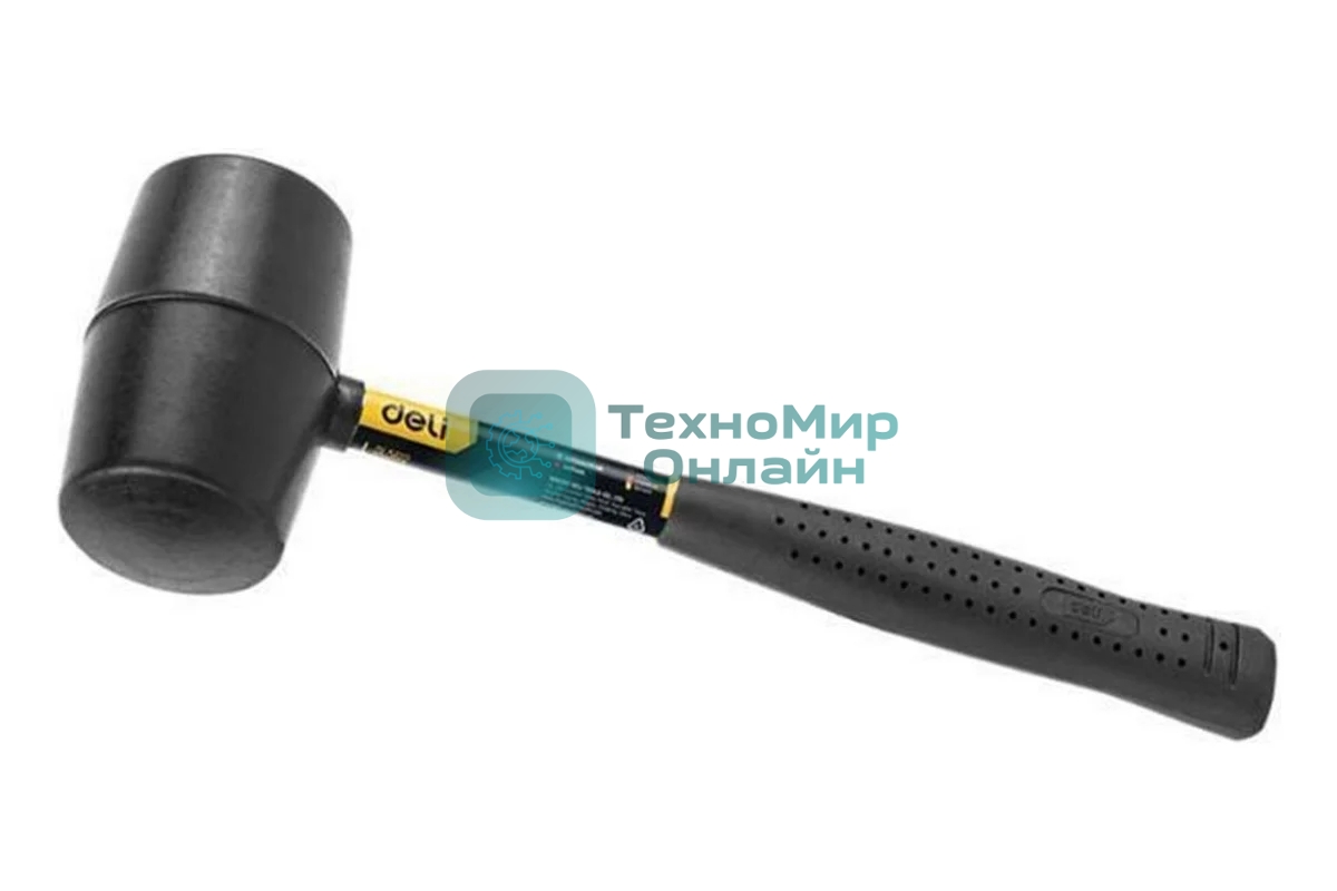Киянка резиновая Deli DL5916 450 грамм, фиберглассовая рукоять с резиновой вставкой