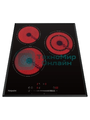 Электрическая варочная поверхность Hotpoint HR 4O3 BAS, независимая, черный