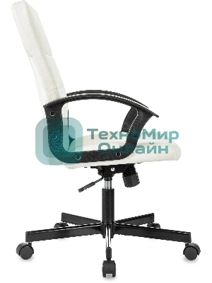 Кресло компьютерное Бюрократ Triest Fabric молочный Velvet 20 крестов. металл черный