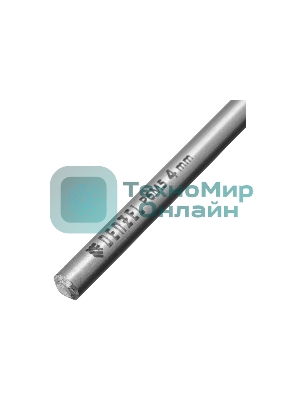Сверло спиральное по металлу Denzel 4 х 119 мм, Р6М5, Golden Tip, удлиненное