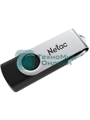 Флешка USB Netac U505 (NT03U505N-256G-32BK), 256Gb, USB 3.0, R/W 110/45, черный/серебристый