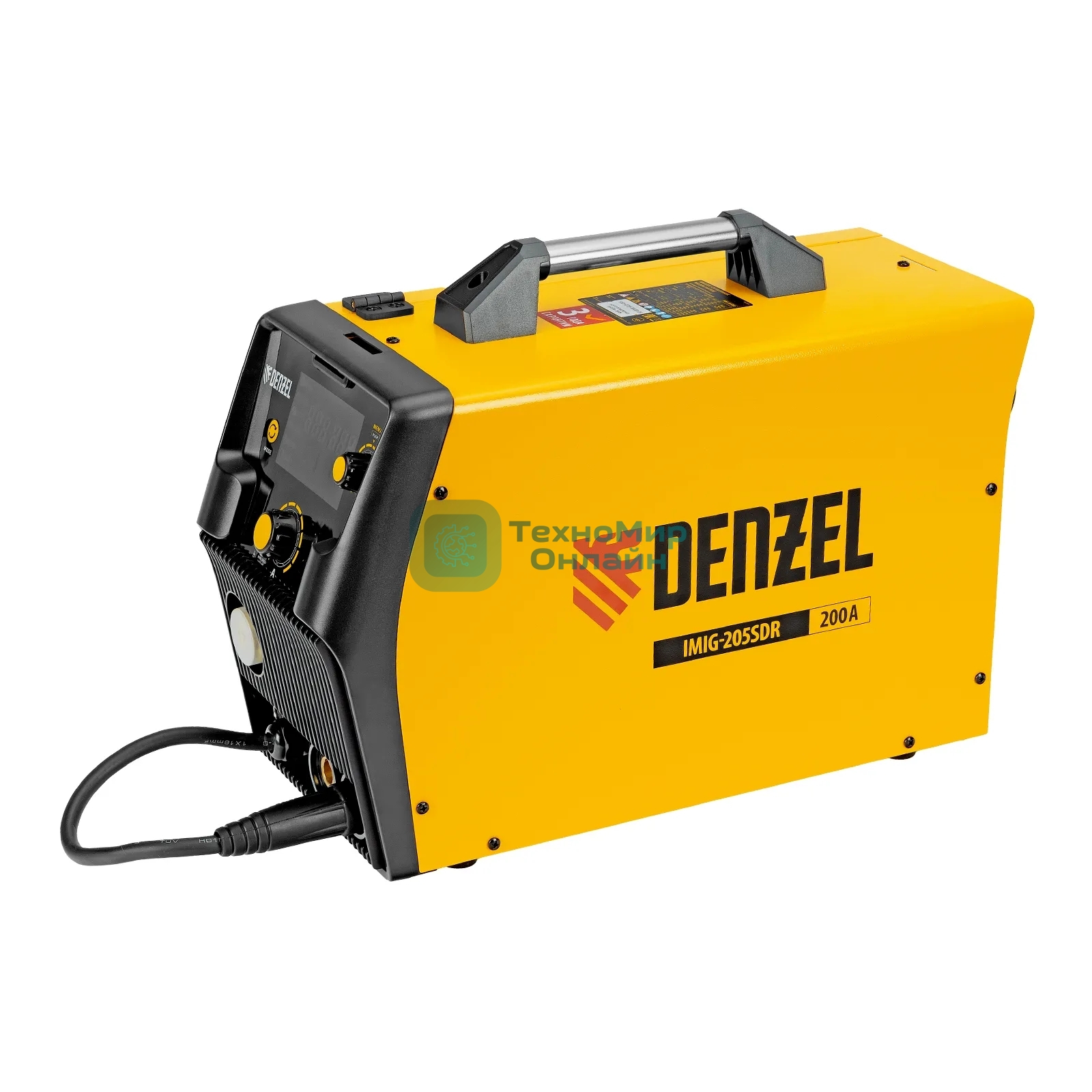 Аппарат инвертор. полуавтомат. cварки Denzel IMIG-205SDR, 200 А, ПВ 60%, катушка 5 кг