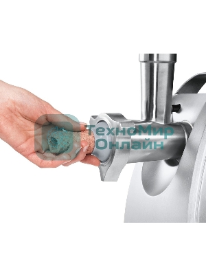 Мясорубка электрическая Bosch MFW68680 черный, 2200 Вт, 4.3 кг/мин, реверс, защита от перегрузки, насадки - 5