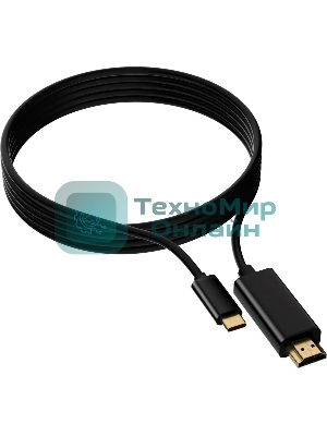 Кабель-переходник аудио-видео Buro USB Type-C (m)/HDMI (m) 1.5м. черный