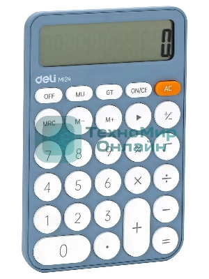 Калькулятор настольный Deli EM124BLUE синий 12-разр.