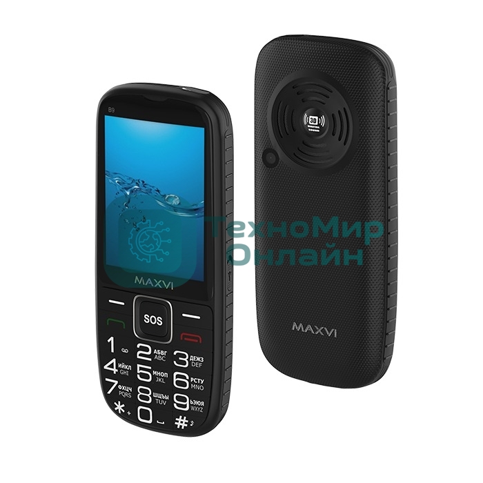 Мобильный телефон Maxvi B9 черный