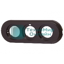 Рамка Bironi BF1-630-22 3-х постовая ретро пластик коричневый