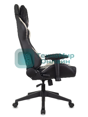 Кресло Бюрократ VIKING 5 AERO WHITE черный/белый, экокожа, 120 кг, механизм качания