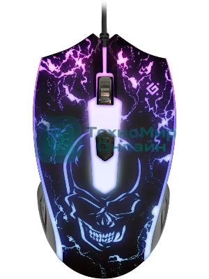 Мышь проводная Defender Overmatch GM-069 черный, 2400 dpi, USB, кнопки - 4