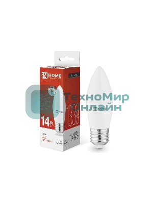 Лампа светодиодная LED-СВЕЧА-VC 14Вт E27 4000К 1330лм IN HOME 4690612047744