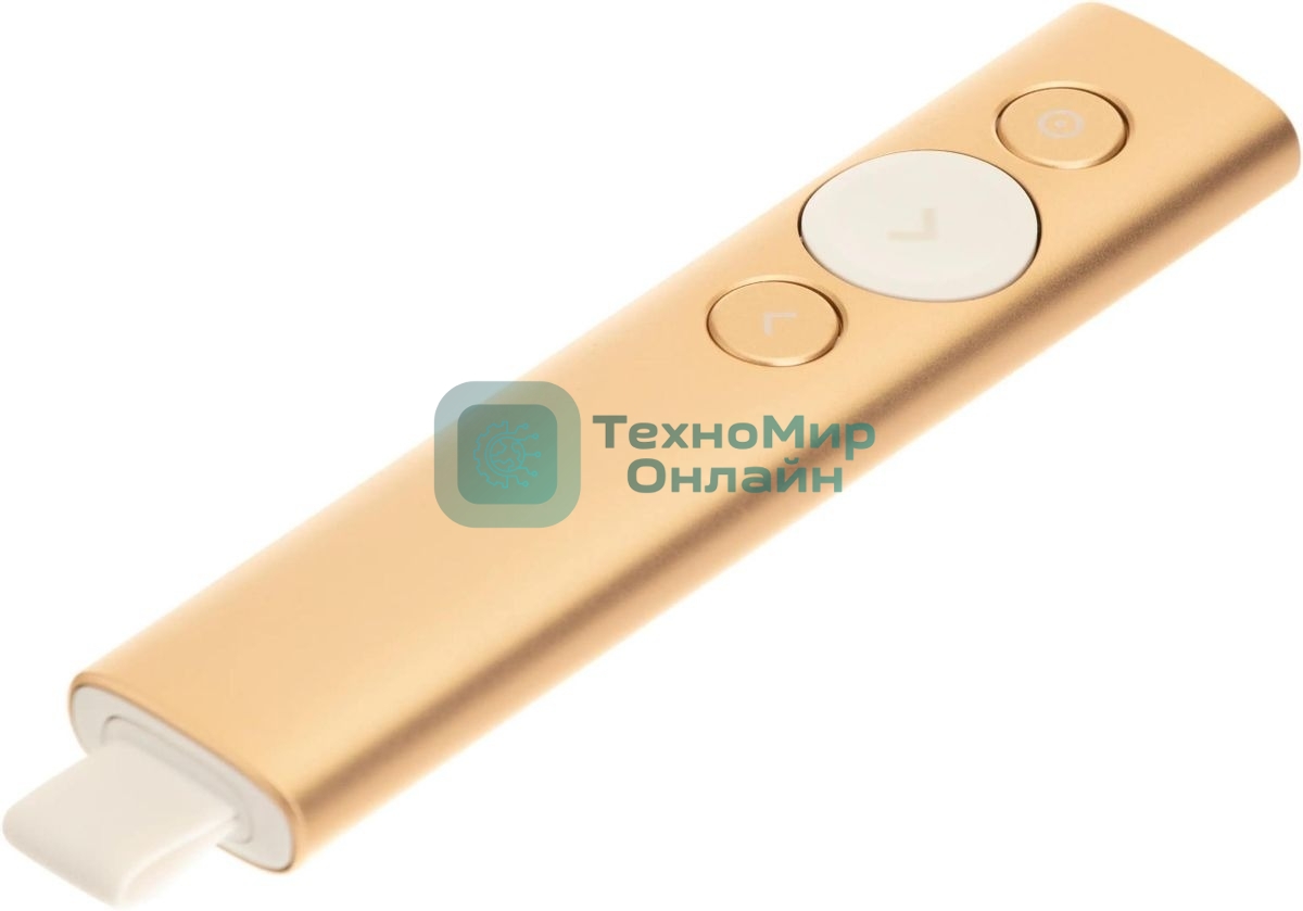 Презентер беспроводной Logitech Spotlight золотистый, радиоканал, USB, кнопки - 3