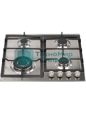 Газовая варочная панель Zigmund & Shtain G 14.6 S независимая, нержавеющая сталь