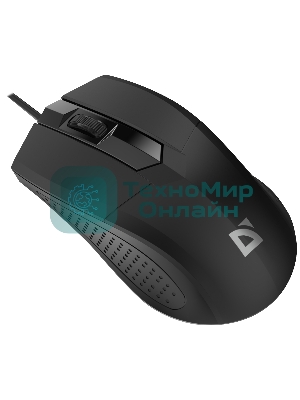 Мышь проводная Defender Optimum MB-270 черный, 1200 dpi, USB, кнопки - 3