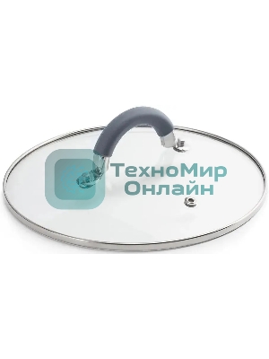 Кастрюля LARA LR02-483 BELL 22x12,5 см, 4,7 л, нержавеющая сталь 316L (хром/никель/молибден), индукционное дно, силиконовая ручка, стеклянная крышка