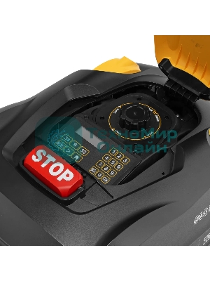 Робот-газонокосилка Denzel Grass Master 1000, ультразвуковой датчик, 3 Ач, LCD дисплей, Wi-Fi