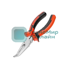 Длинногубцы Matrix 17420 NICKEL 160 мм, изогнутые никелированные, двухкомпонентные рукоятки