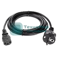Кабель компьютер - розетка 3 м 220V (Европейский стандарт) VCOM/TELECOM