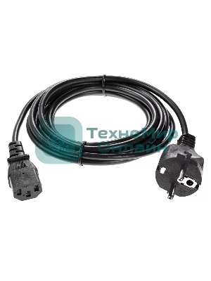 Кабель компьютер - розетка 3 м 220V (Европейский стандарт) VCOM/TELECOM