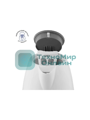 Чайник электрический Scarlett SC-EK18P49 1.7 л, 2200 Вт, белый/серый (корпус: пластик)