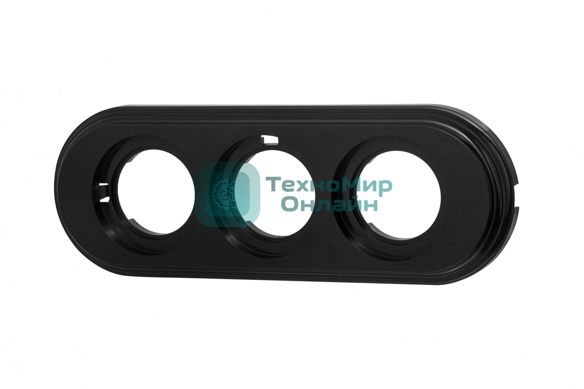 Рамка Bironi BF1-630-23 3-м ретро пластик черный