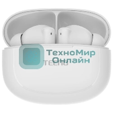 Наушники TWS Tecno Buds 4 белый, вкладыши, Bluetooth, до 6 ч