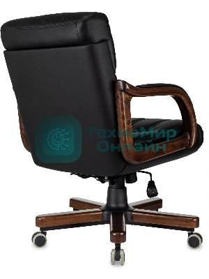 Кресло Бюрократ T-9932W-LOW-Eco черный, экокожа