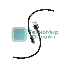 Кабель Smartbuy S26 MicroUSB черный.,3 А,QC,нейл.,1м