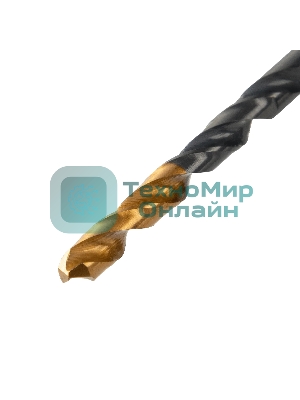 Сверло по металлу Denzel 4,5 мм, HSS-Tin, Golden Tip, 10 шт.